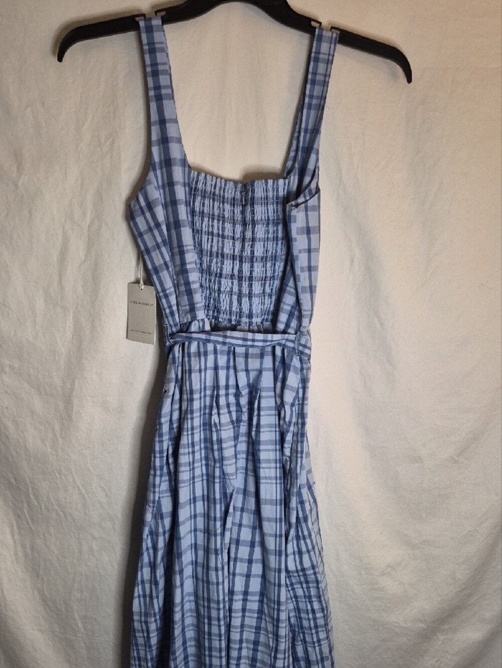 Free Assembly Blue Plaid Midi Dress - Picture 5 of 6